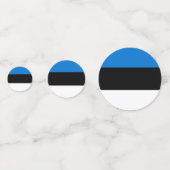 Tafelconfetti met vlag van Estland Confetti (Achterkanten)
