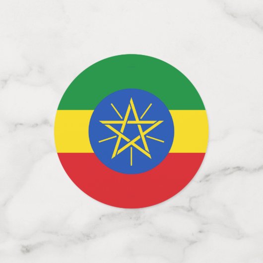 Tafelconfetti met vlag van Ethiopië Confetti (Kleine voorkant)