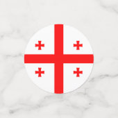 Tafelconfetti met vlag van Georgië Confetti (Kleine voorkant)