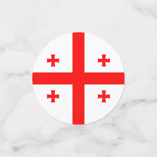 Tafelconfetti met vlag van Georgië Confetti (Kleine voorkant)