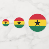 Tafelconfetti met vlag van Ghana Confetti (Achterkanten)