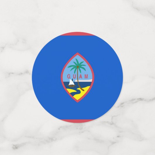 Tafelconfetti met vlag van Guam, Verenigde Staten Confetti (Kleine voorkant)