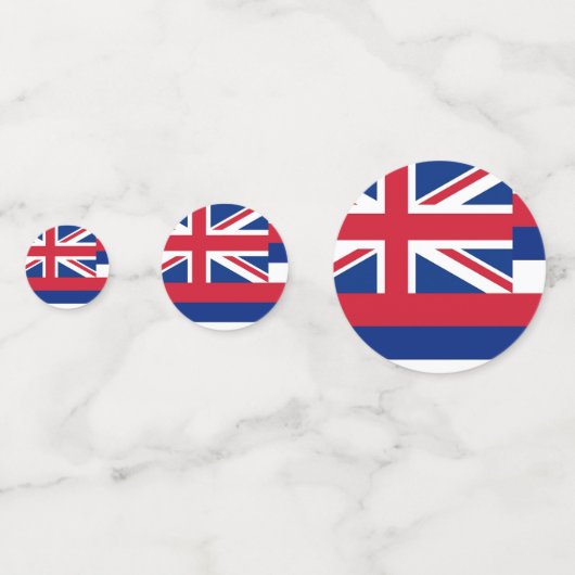 Tafelconfetti met vlag van Hawaï, Verenigde Staten Confetti (Achterkanten)