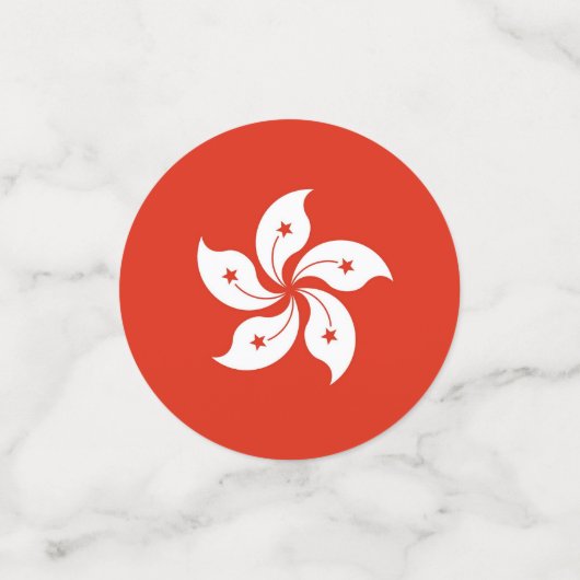 Tafelconfetti met vlag van Hongkong Confetti (Kleine voorkant)