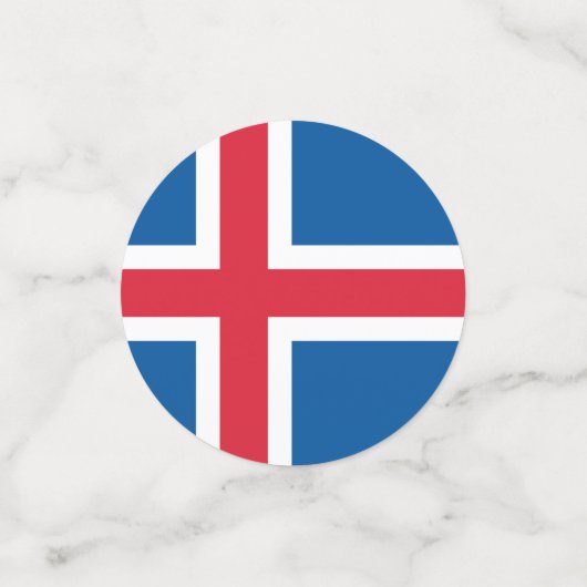 Tafelconfetti met vlag van IJsland Confetti (Kleine voorkant)