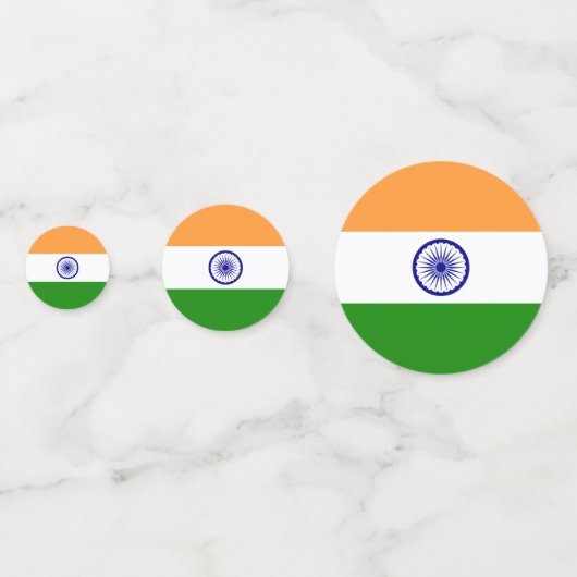 Tafelconfetti met vlag van India Confetti (Achterkanten)