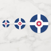 Tafelconfetti met vlag van Indianapolis, Verenigde Confetti (Achterkanten)