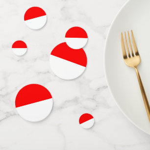 Tafelconfetti met vlag van Indonesië Confetti