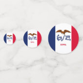 Tafelconfetti met vlag van Iowa, Verenigde Staten Confetti (Voorkanten)