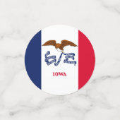 Tafelconfetti met vlag van Iowa, Verenigde Staten Confetti (Kleine voorkant)