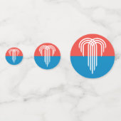 Tafelconfetti met vlag van Kansas City, Missouri Confetti (Achterkanten)