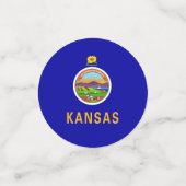 Tafelconfetti met vlag van Kansas, VS Confetti (Kleine voorkant)