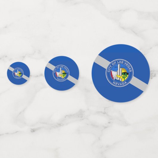 Tafelconfetti met vlag van Las Vegas City, Nevada Confetti (Achterkanten)