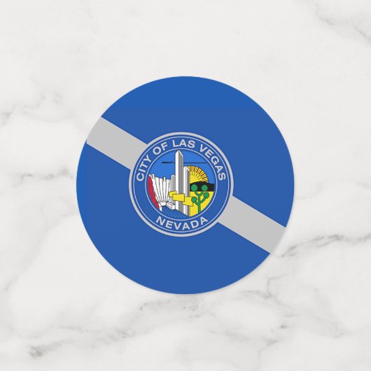 Tafelconfetti met vlag van Las Vegas City, Nevada Confetti (Kleine voorkant)