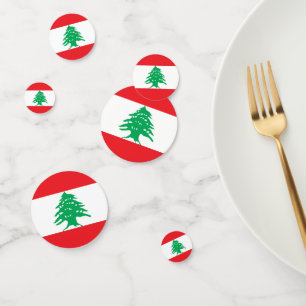 Tafelconfetti met vlag van Libanon Confetti