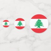 Tafelconfetti met vlag van Libanon Confetti (Voorkanten)