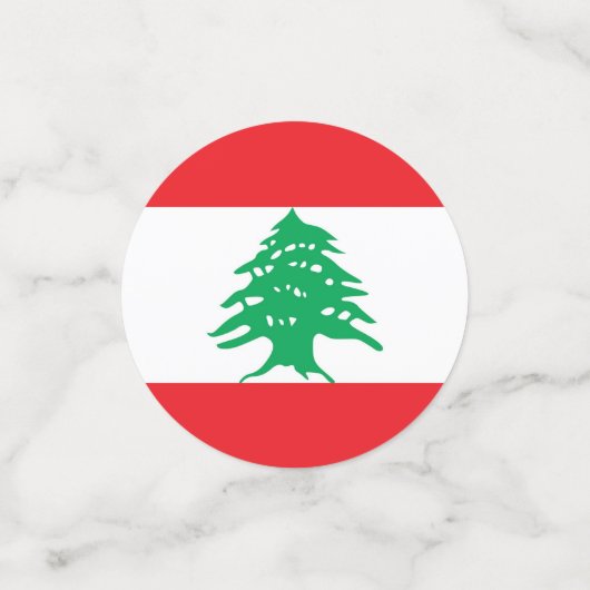 Tafelconfetti met vlag van Libanon Confetti (Kleine voorkant)