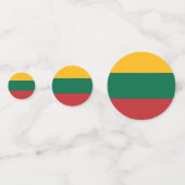 Tafelconfetti met vlag van Litouwen Confetti (Achterkanten)