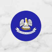 Tafelconfetti met vlag van Louisiana, Verenigde St Confetti (Kleine voorkant)