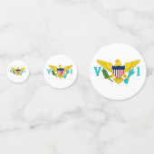 Tafelconfetti met vlag van Maagdeneilanden Confetti (Voorkanten)