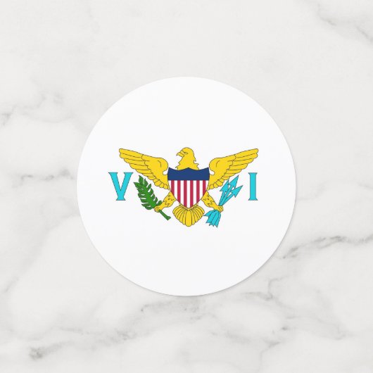 Tafelconfetti met vlag van Maagdeneilanden Confetti (Kleine voorkant)