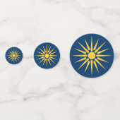 Tafelconfetti met vlag van Macedonië, Griekenland Confetti (Achterkanten)