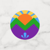 Tafelconfetti met vlag van Manitou Springs, USA Confetti (Kleine voorkant)