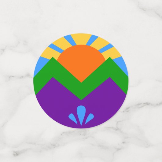 Tafelconfetti met vlag van Manitou Springs, USA Confetti (Kleine voorkant)