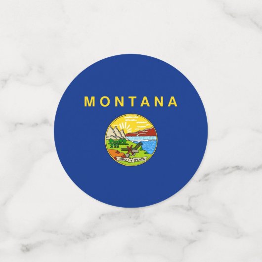 Tafelconfetti met vlag van Montana Confetti (Kleine voorkant)