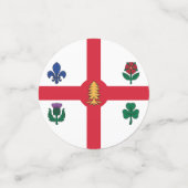 Tafelconfetti met vlag van Montreal, Canada Confetti (Kleine voorkant)