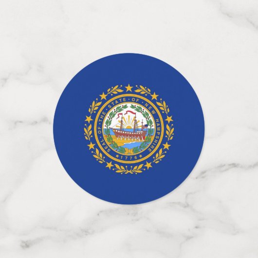 Tafelconfetti met vlag van New Hampshire Confetti (Kleine voorkant)