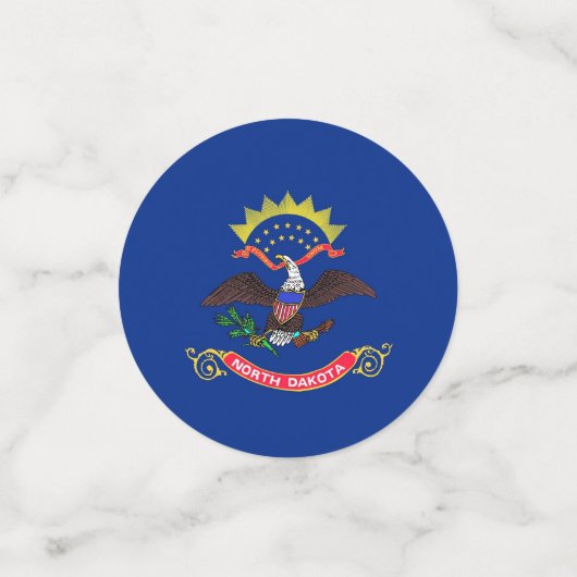 Tafelconfetti met vlag van North Dakota Confetti (Kleine voorkant)