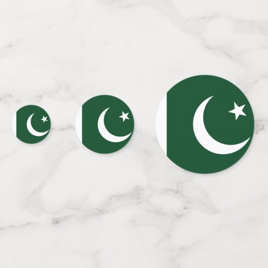 Tafelconfetti met vlag van Pakistan Confetti (Achterkanten)