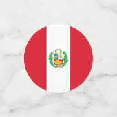 Tafelconfetti met vlag van Peru Confetti (Kleine voorkant)