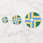Tafelconfetti met vlag van Portland, Oregon Confetti (Voorkanten)