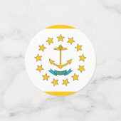 Tafelconfetti met vlag van Rhode Island, USA Confetti (Kleine voorkant)