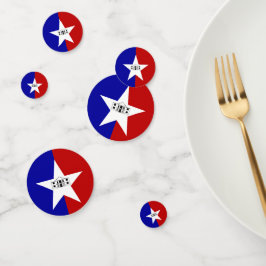 Tafelconfetti met vlag van San Antonio, Texas Confetti