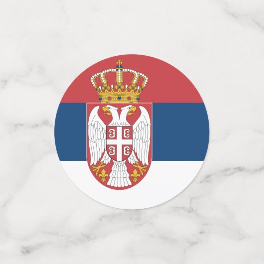 Tafelconfetti met vlag van Servië Confetti (Kleine voorkant)