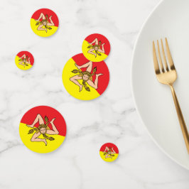 Tafelconfetti met vlag van Sicilië, Italië Confetti