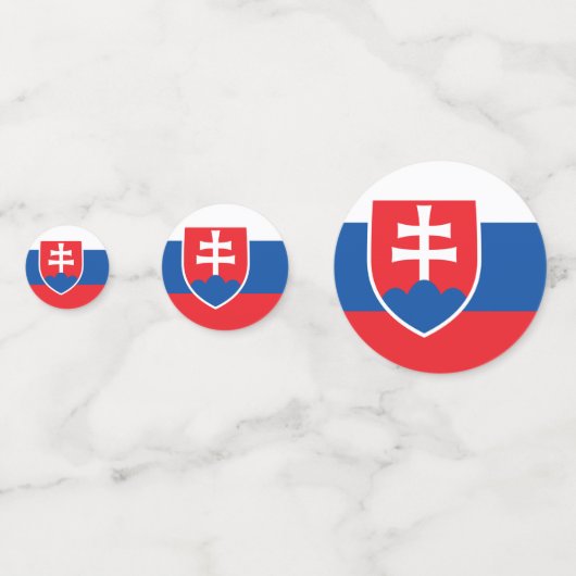 Tafelconfetti met vlag van Slowakije Confetti (Voorkanten)