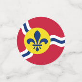 Tafelconfetti met vlag van St. Louis, Missouri Confetti (Kleine voorkant)