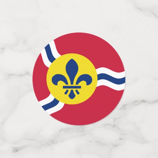 Tafelconfetti met vlag van St. Louis, Missouri Confetti (Kleine voorkant)