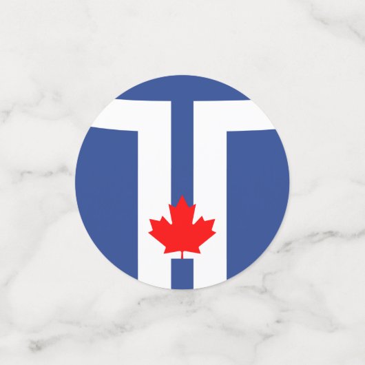 Tafelconfetti met vlag van Toronto, Canada Confetti (Kleine voorkant)