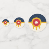 Tafelconfetti met vlag van Tulsa City, USA Confetti (Voorkanten)