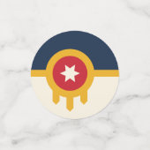 Tafelconfetti met vlag van Tulsa City, USA Confetti (Kleine voorkant)