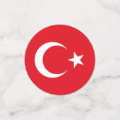 Tafelconfetti met vlag van Turkije Confetti (Kleine voorkant)