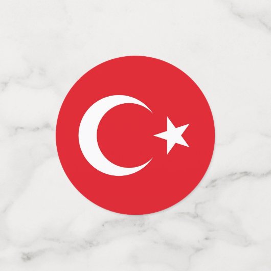 Tafelconfetti met vlag van Turkije Confetti (Kleine voorkant)