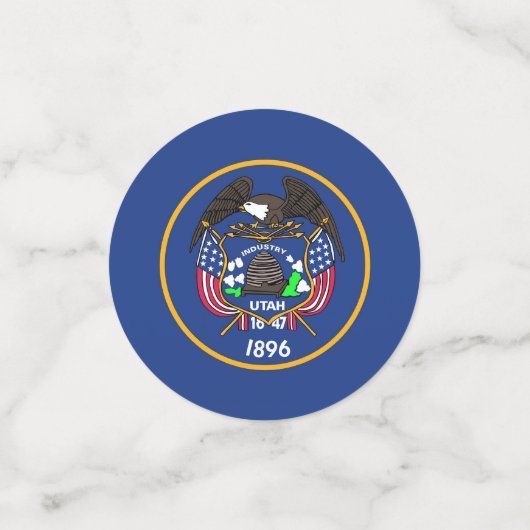 Tafelconfetti met vlag van Utah Confetti (Kleine voorkant)