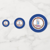 Tafelconfetti met vlag van Virginia Confetti (Achterkanten)