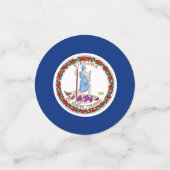 Tafelconfetti met vlag van Virginia Confetti (Kleine voorkant)